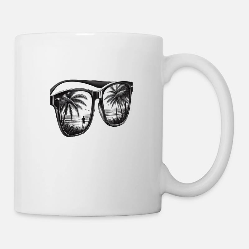 Vacation Sunglasses - Tasse - Weiß