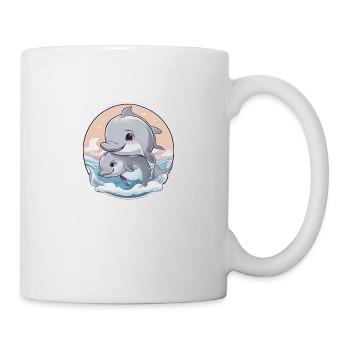 Design bebe dauphin - Mug blanc - blanc - Droite