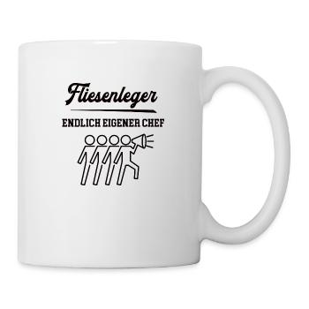 Fliesenleger Chef Selbstständigkeit Firma Gründen - Tasse - Weiß - Rechts