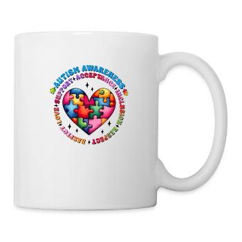 Autism Superhero Caregiver Puzzle Children Anomalous - Mug - white - Right