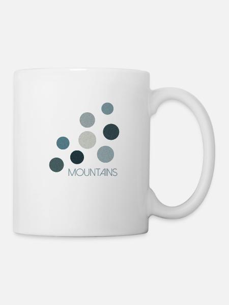 all the colours - mountains - Mug - white
