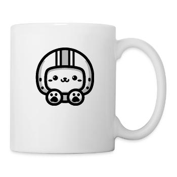 Chien - Casque Motard - Mug blanc - blanc - Droite