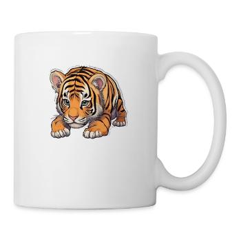 BÉBÉ TIGRE 4 - Mug blanc - blanc - Droite