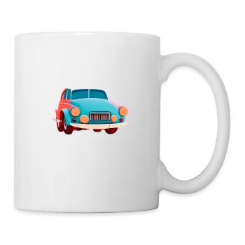 Vieille voiture abstraite - Mug blanc - blanc - Droite