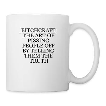 Pissing off people with truth - Mug blanc - blanc - Droite