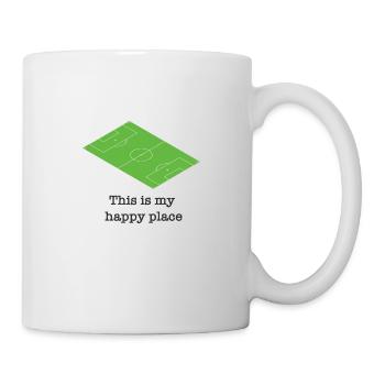 Football carré vert drôle de dicton - Mug blanc - blanc - Droite