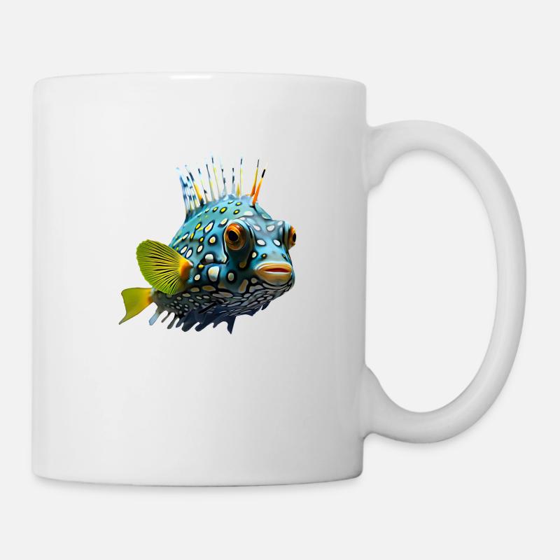 Poissons exotiques aux couleurs vives - Mug blanc - blanc
