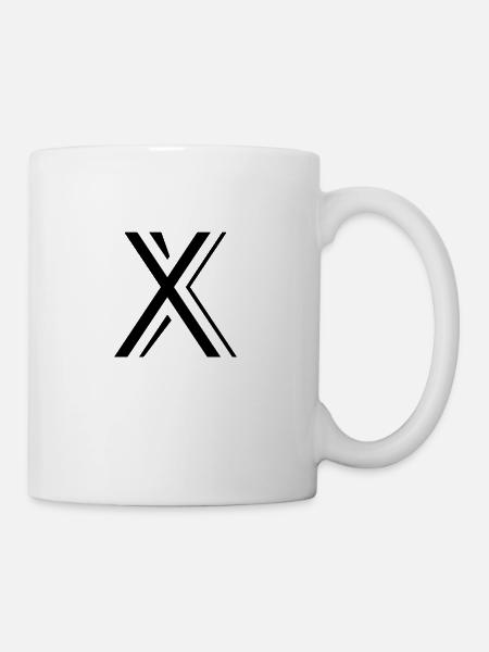 Buchstabe X - Tasse - Weiß