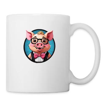 Funny Pig Comic - Mug - white - Right