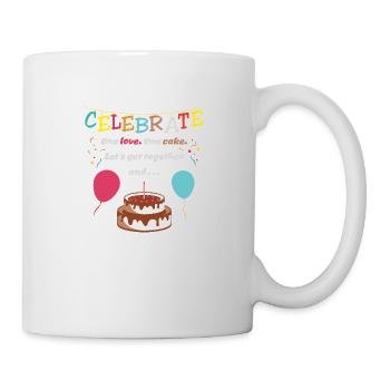 Geburtstagsjingle - Birthday - One love one cake - Mug - white - Right