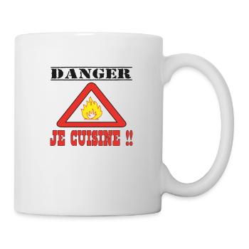 Danger je cuisine !!! - Mug blanc - blanc - Droite