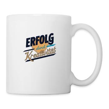 ERFOLG DURCH KREATIVITÄT - Tasse - Weiß - Rechts