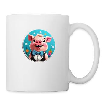 Funny Pig Comic - Mug - white - Right