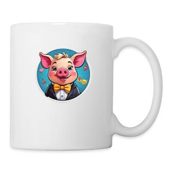 Funny Pig Comic - Mug - white - Right