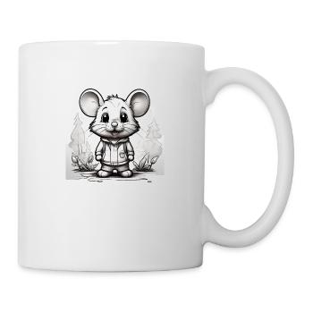 Mouse Cute Kids Drawing Comic - Mug - white - Right