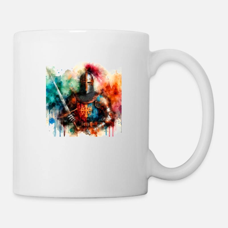 Mittelalterlicher Ritter - Tasse - Weiß