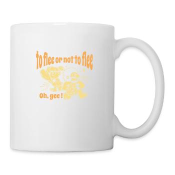 Le dicton de Shakespeare : Fuir ou ne pas fuir oh gee - Mug blanc - blanc - Droite