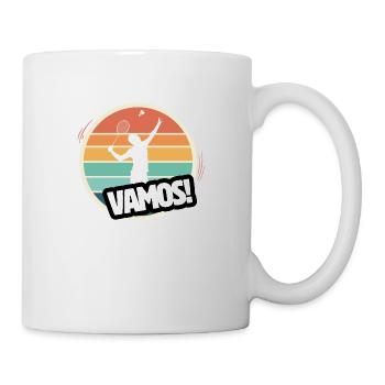 Vamos badminton rétro - Mug blanc - blanc - Droite