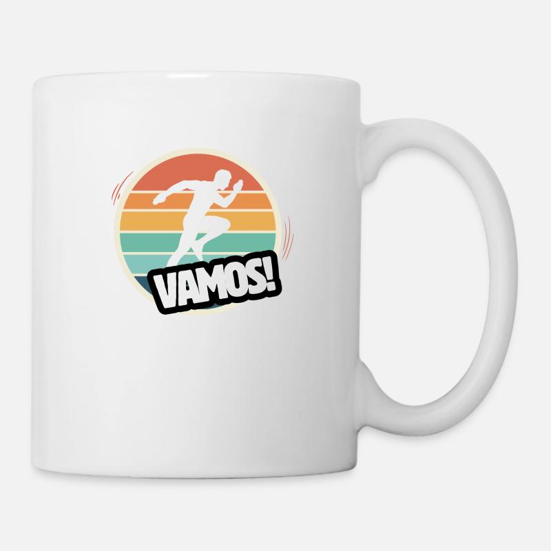 Vamos Retro Leichtathletik - Tasse - Weiß
