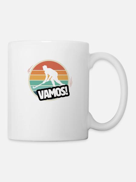 Vamos Retro Feldhockey - Tasse - Weiß