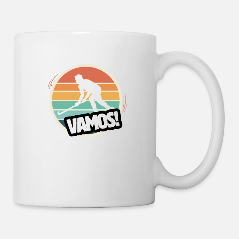 Vamos Retro Feldhockey - Tasse - Weiß