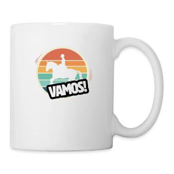 Vamos Retro Reiten - Tasse - Weiß - Rechts