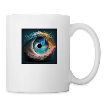 Der Blick der Erde - Tasse - Weiß - Rechts
