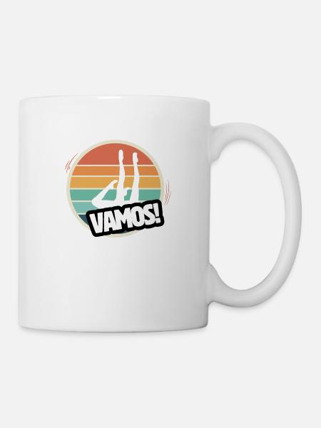 Vamos Retro Synchronschwimmen - Tasse - Weiß