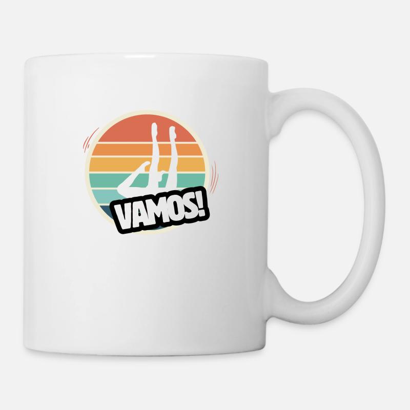 Vamos Retro Synchronschwimmen - Tasse - Weiß