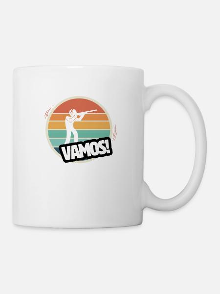 Vamos Titte Retro - Tasse - Weiß