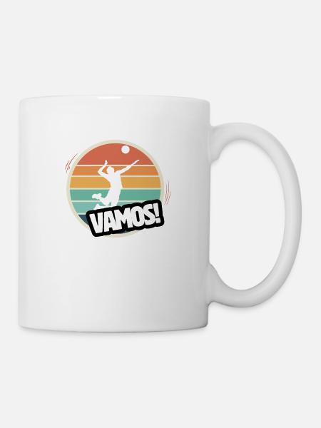 Vamos volley ball rétro - Mug blanc - blanc