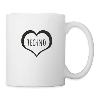 I love techno - Tasse - Weiß - Rechts