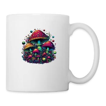 Magic Mushrooms Art Print - Tasse - Weiß - Rechts