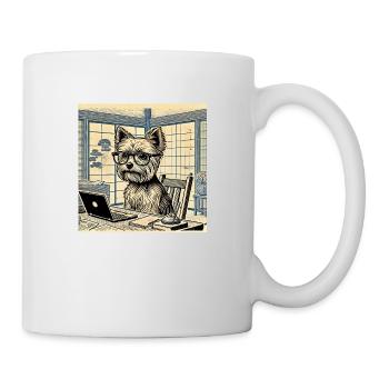 Japan Ukijo e Style Desk Yorkshire Terrier - Mug - white - Right