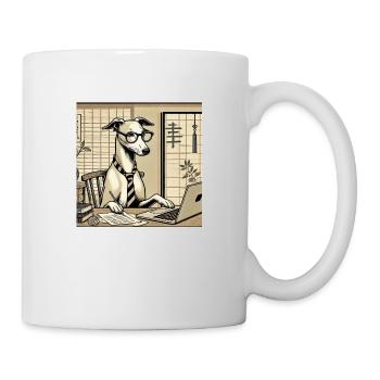 Japan Ukijo e Style Desk Greyhound - Mug - white - Right