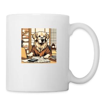 Japan Ukijo e Style Desk Golden Retriever - Mug - white - Right