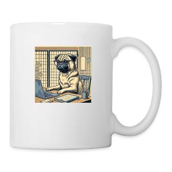 Pug de bureau Japan Ukijo e Style - Mug blanc - blanc - Droite
