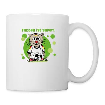 Fußball ist super! - Tasse - Weiß - Rechts