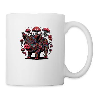 Trippy Polka Dot Pig - Mug - white - Right