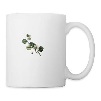 Nummer 5 Blumengrün -5. Geburtstag Blumen - Tasse - Weiß - Rechts
