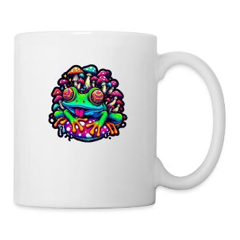 Psychedelischer Frosch mit Pilzen - Tasse - Weiß - Rechts