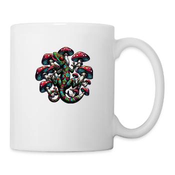 Psychedelischer Gecko mit Pilzen - Tasse - Weiß - Rechts