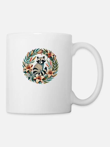 Lys raton laveur - Mug blanc - blanc
