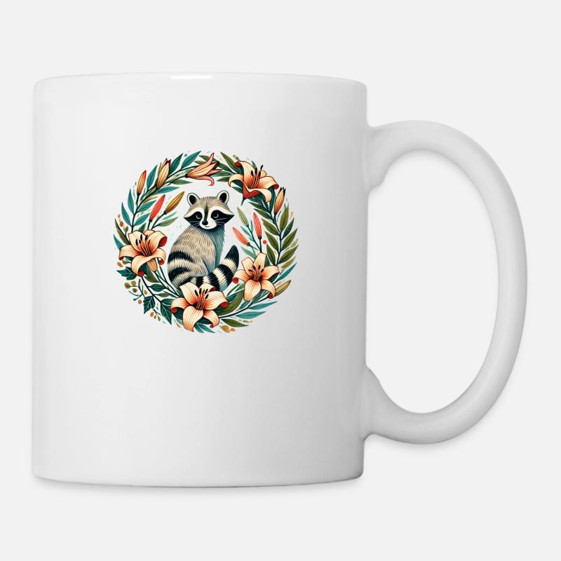 Lys raton laveur - Mug blanc - blanc