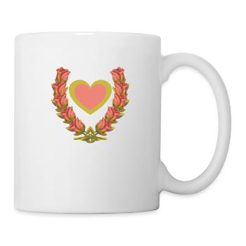 Birthday Valentine's Day Mother's Day Heart Heart Rose - Mug - white - Right