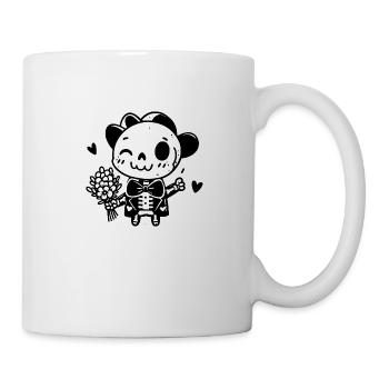 Skeleton with flowers - Mug - white - Right