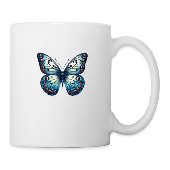 Blue Butterfly - Butterfly - Mug - white - Right
