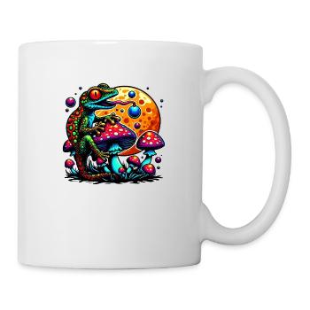 Psychedelischer Frosch mit Pilzen - Tasse - Weiß - Rechts