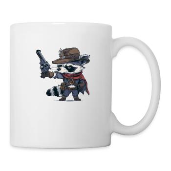 raccoon western - Mug - white - Right