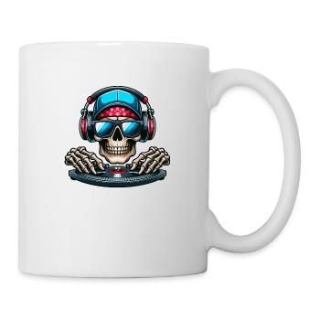 Crâne DJ - Mug blanc - blanc - Droite